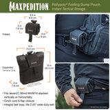 Maxpedition ROLLYPOLY Black Folding Dump Pouch