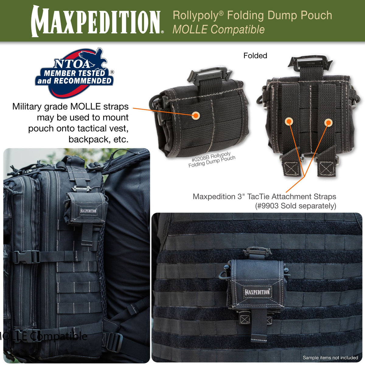 Maxpedition ROLLYPOLY Wolf Grey Foliage Folding Dump Pouch