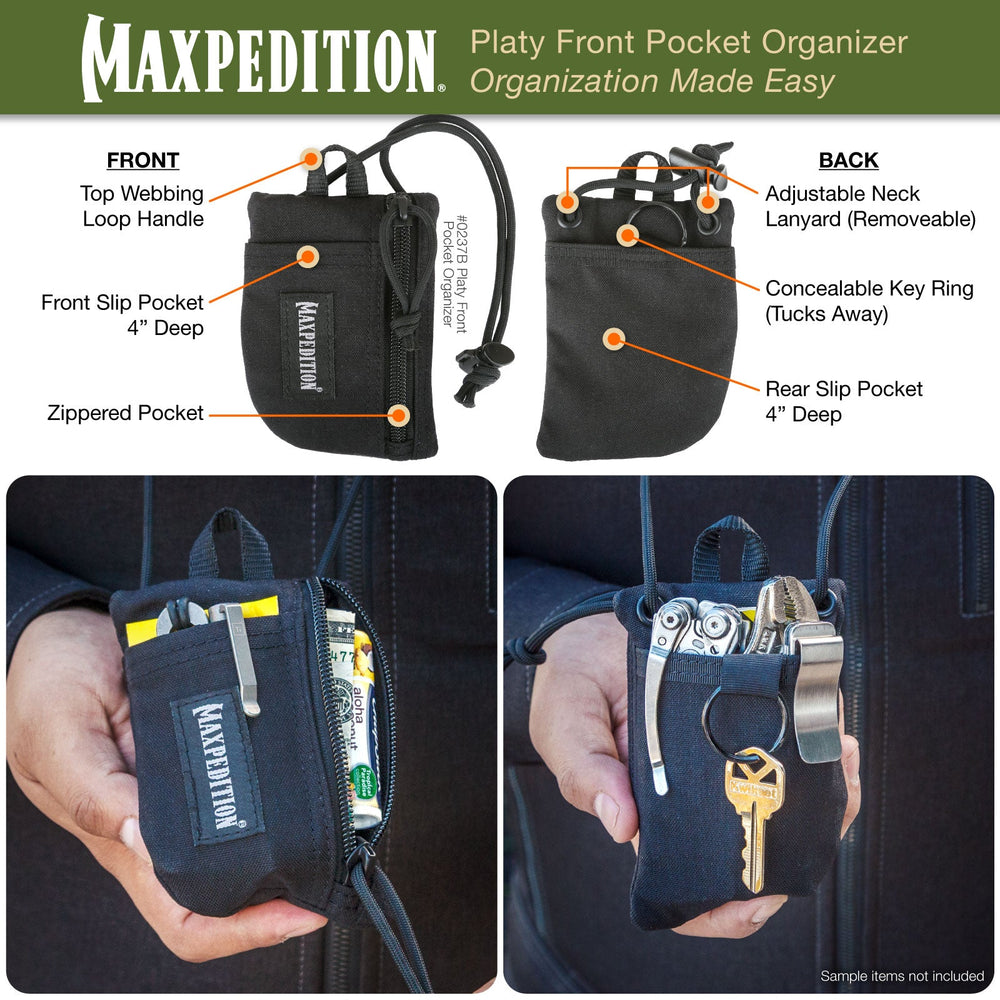 Maxpedition Platy Wolf Grey Front Pocket Organiser