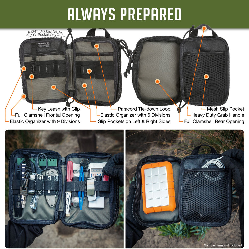Maxpedition Double-Decker E.D.C. Khaki Pocket Organiser