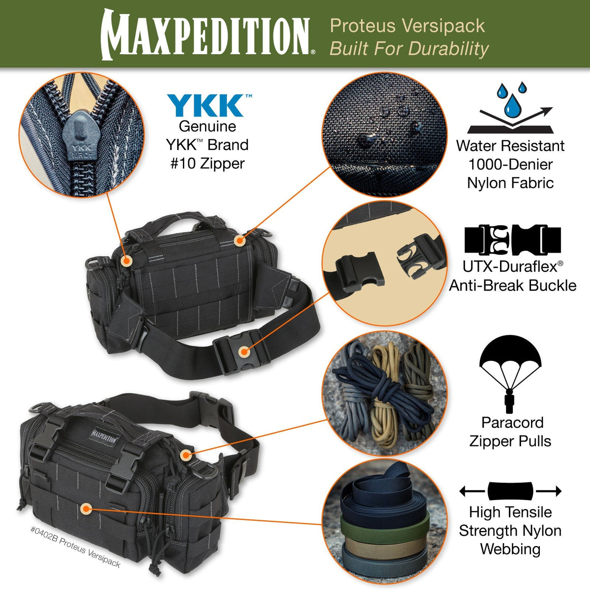 Maxpedition Proteus Black Versipack