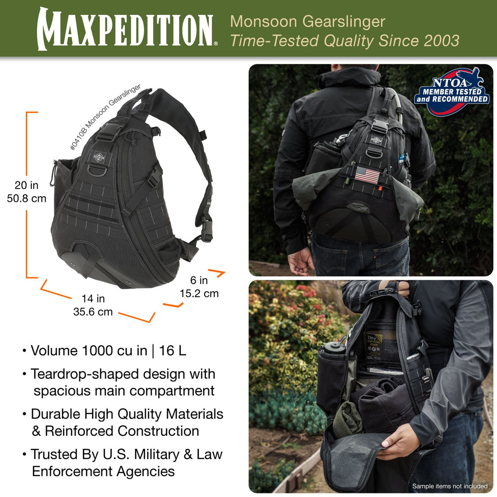 Maxpedition Monsoon Khaki Gearslinger 16L