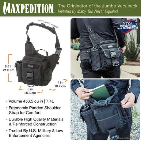 Maxpedition Jumbo Black Versipack