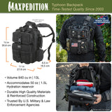 Maxpedition Typhoon Black Backpack 13L