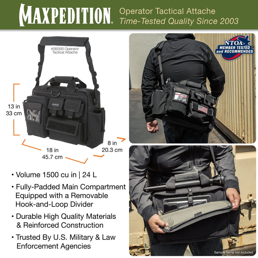 Maxpedition Operator Black Tactical Attache