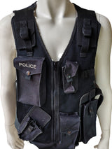 British Police Black Tactical Vest - Style A