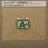 Maxpedition A+ POS Blood Type Swat Patch