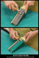 Beavercraft 12.5" Double Sided Leather Strop with Compound