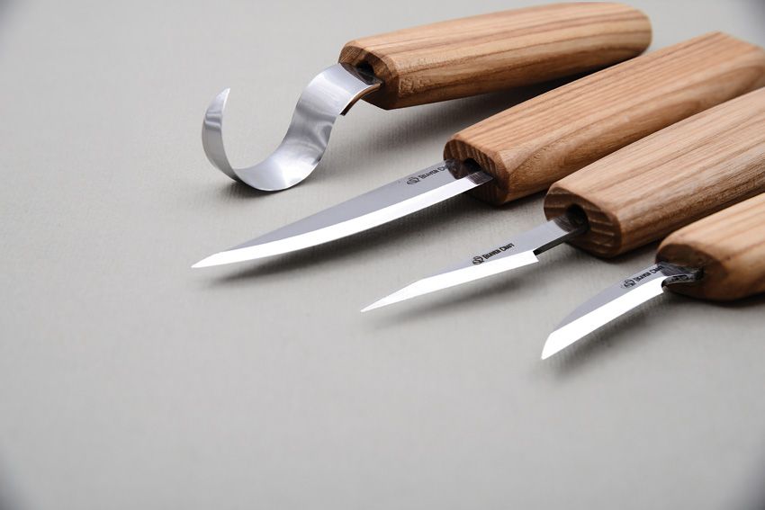 Beavercraft 4 Knife Set with Tool Roll