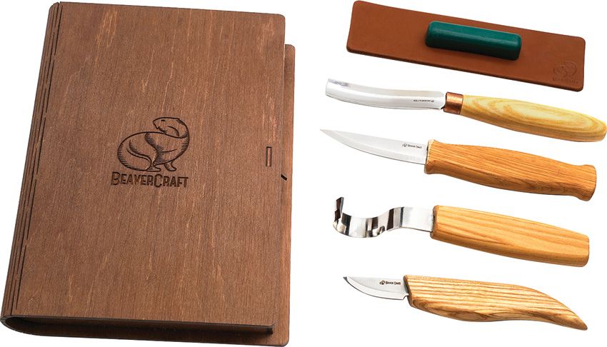Beavercraft Spoon and Kuksa Carving Set in Case