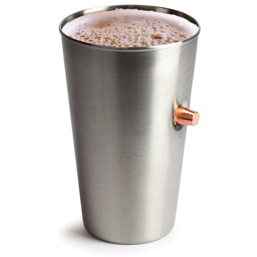 Caliber Gourmet Stainless Steel Bullet Pint Glass