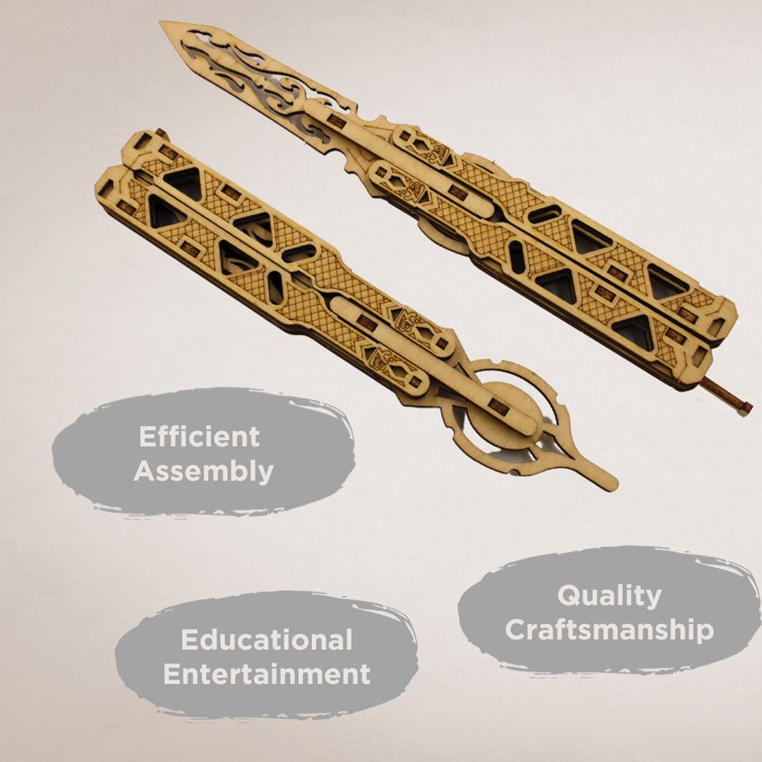 Caliber Gourmet Wood Knife Puzzle Set
