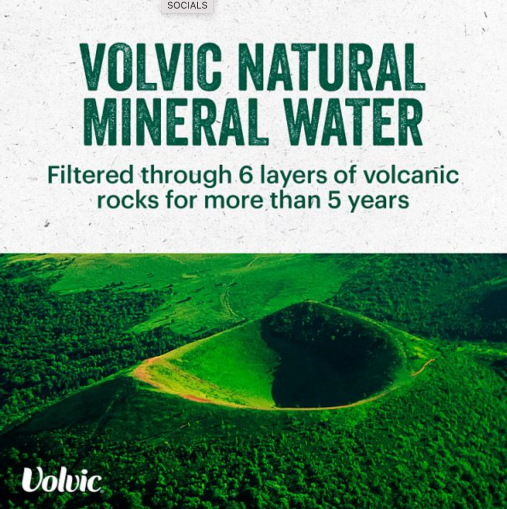 Case of 12 Volvic Natural Bottled Mineral Still Water 75cl