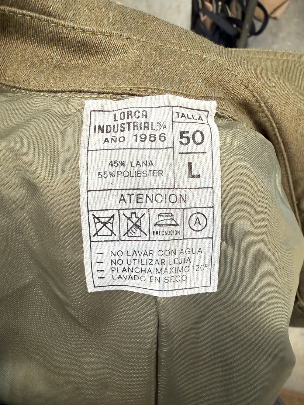 Spanish Military Lorca Industrial Men's Khaki Jacket