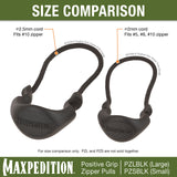 Maxpedition Large Tan PZL Positive Zipper Pulls Pack of 6