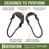 Maxpedition Small Tan PZL Positive Grip Zipper Pulls Pack of 6