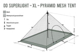 DD Hammocks SuperLight - XL - Pyramid Mesh Tent