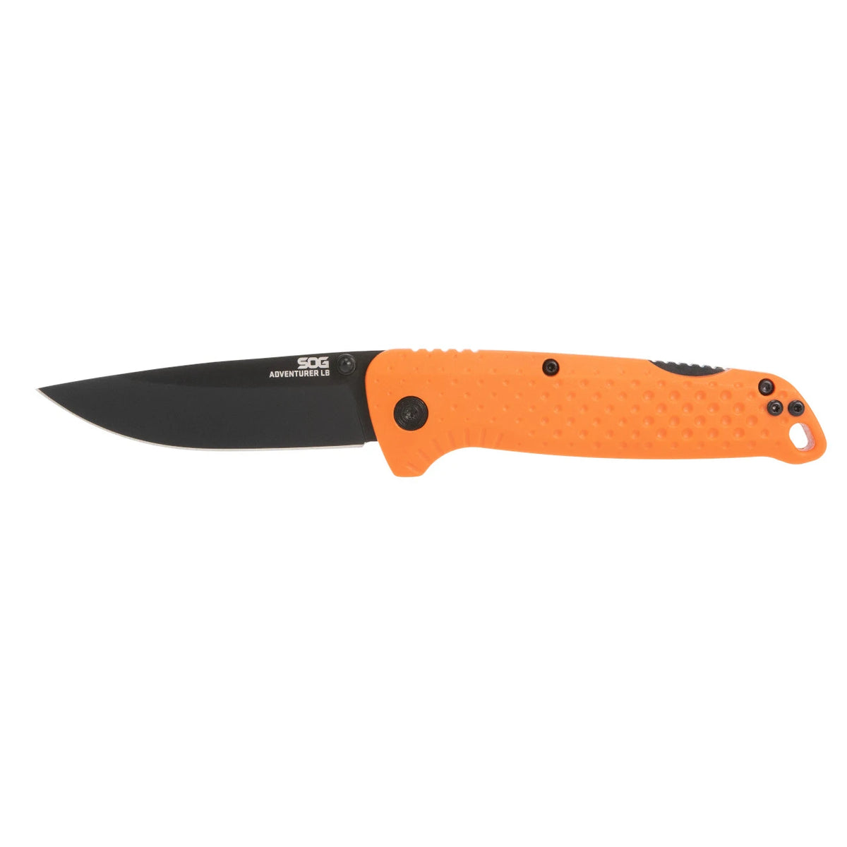 SOG Adventurer LB Black Folding Knife Blaze Orange