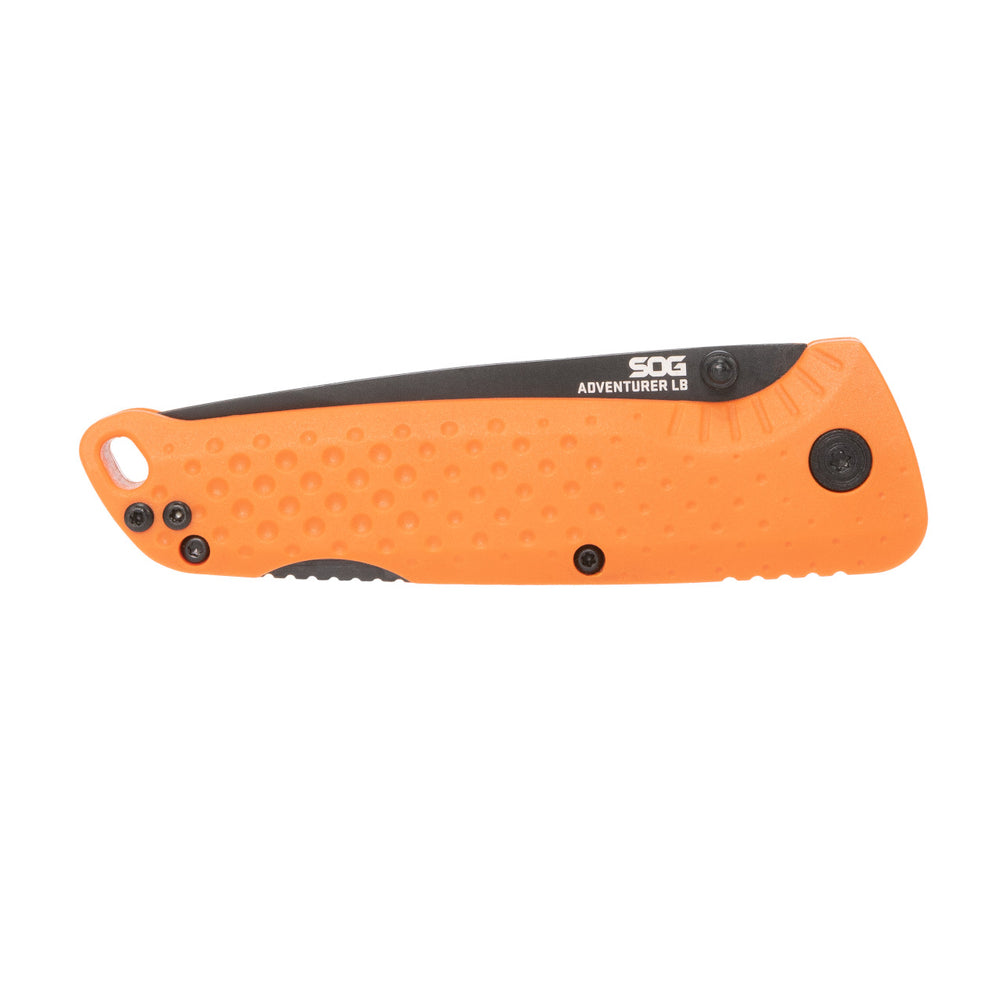 SOG Adventurer LB Black Folding Knife Blaze Orange