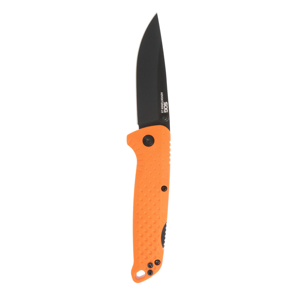 SOG Adventurer LB Black Folding Knife Blaze Orange