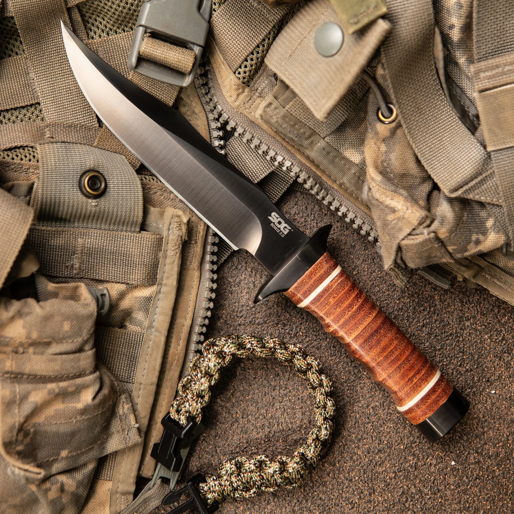 SOG Super Sog Bowie Fixed Blade Bushcraft Knife
