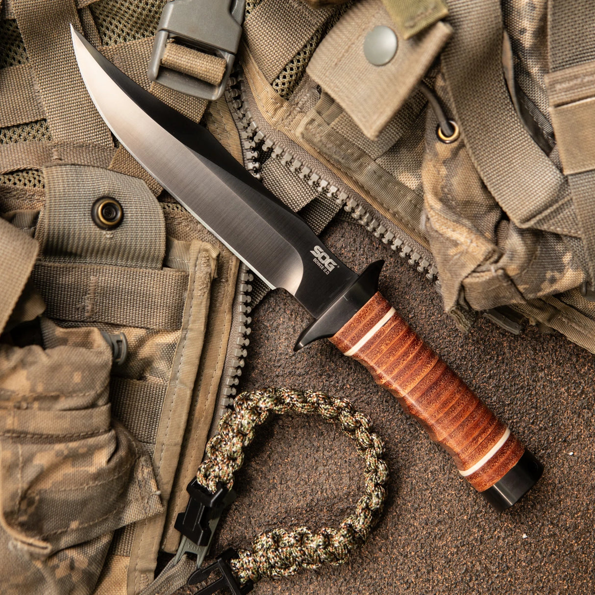 SOG Super Sog Bowie Fixed Blade Bushcraft Knife