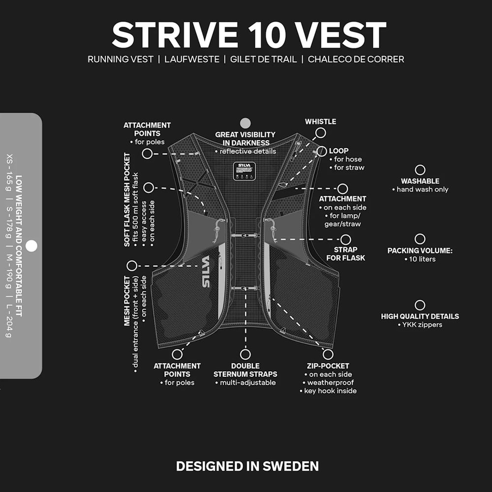 Silva Strive 10L Running Vest Rose Large