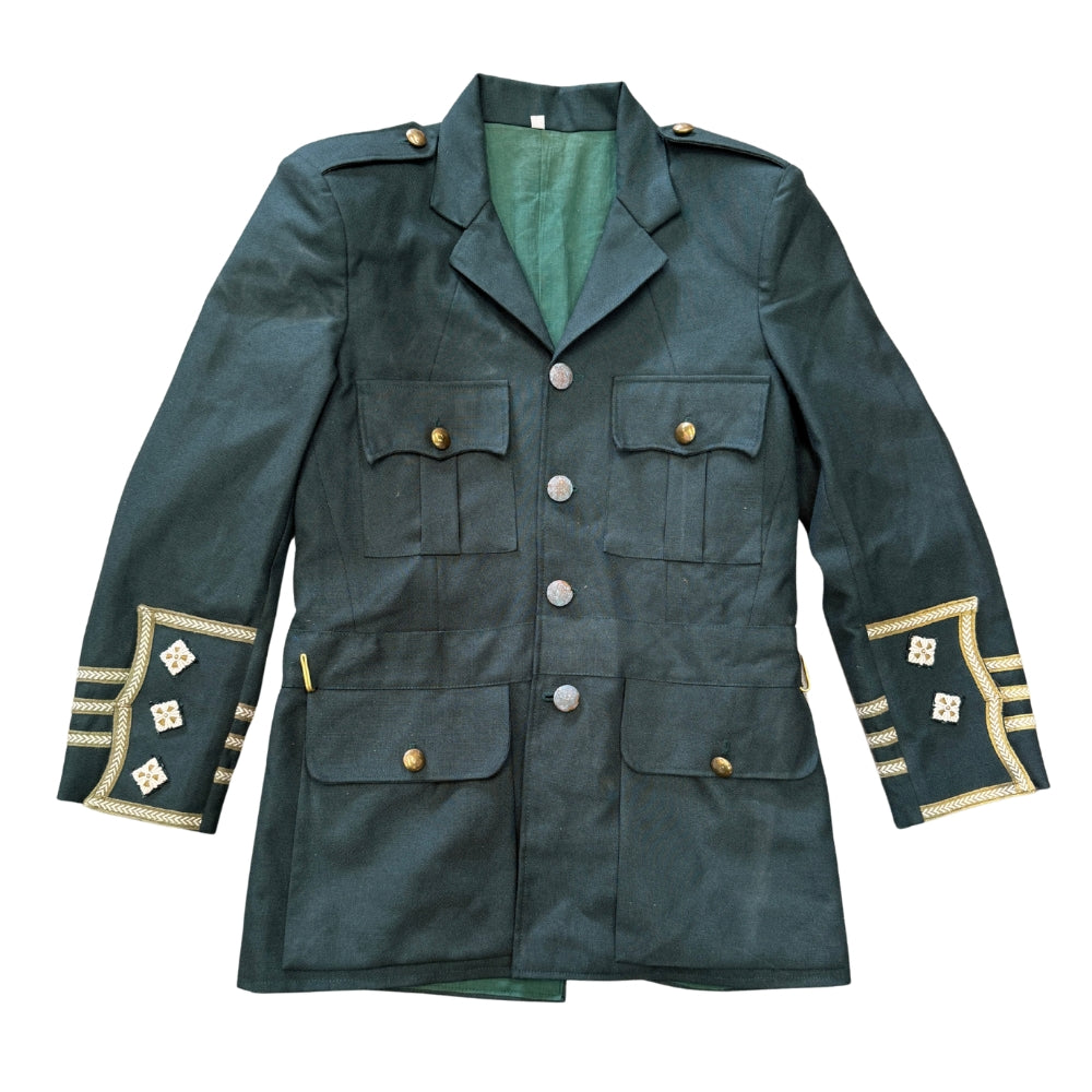 British Military Vintage Dark Green Military Style Tunic Jacket