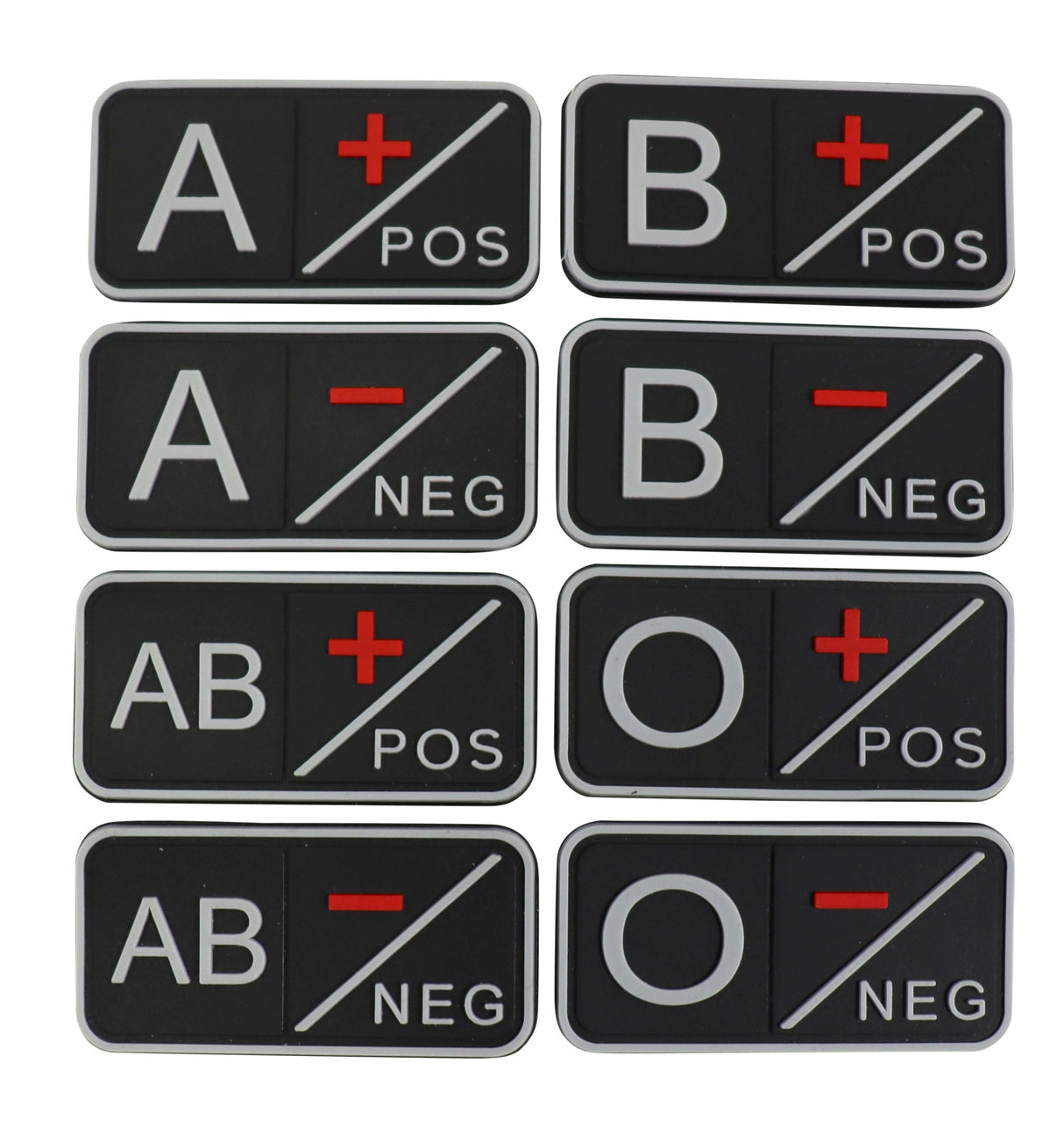 Kombat UK Tactical Blood Group Patch - Black - A-