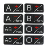 Kombat UK Tactical Blood Group Patch - Black - A+