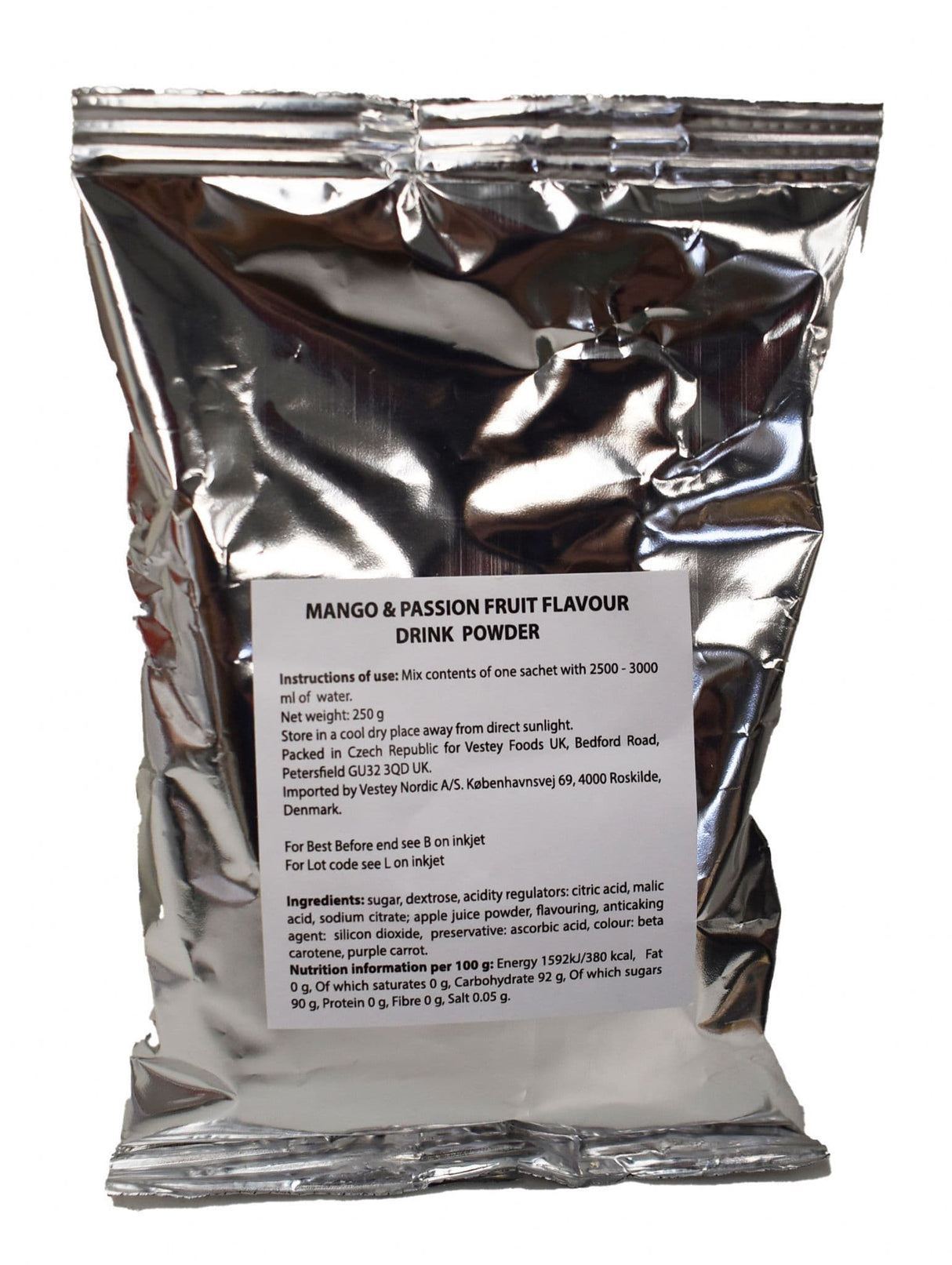 British Army Bulk Ration Pack Drink Powder 250g - Mango & Passion Fruit