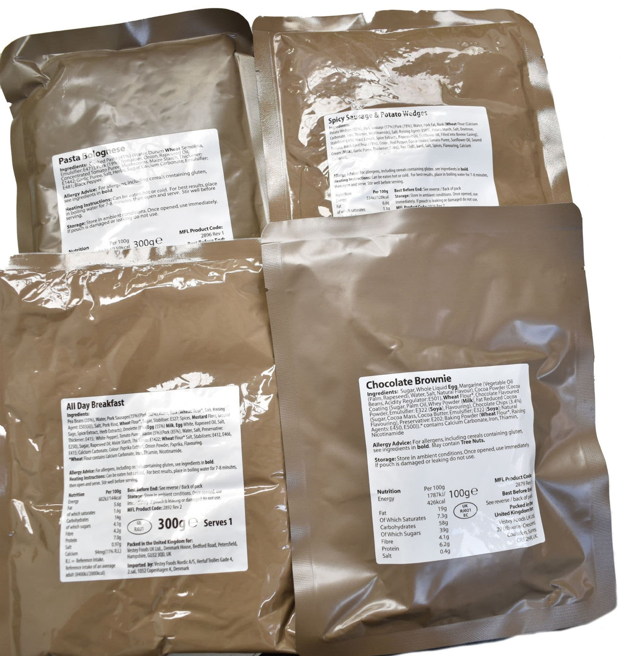 British Army Military Ration Pack Meal Pouch - Various Menus