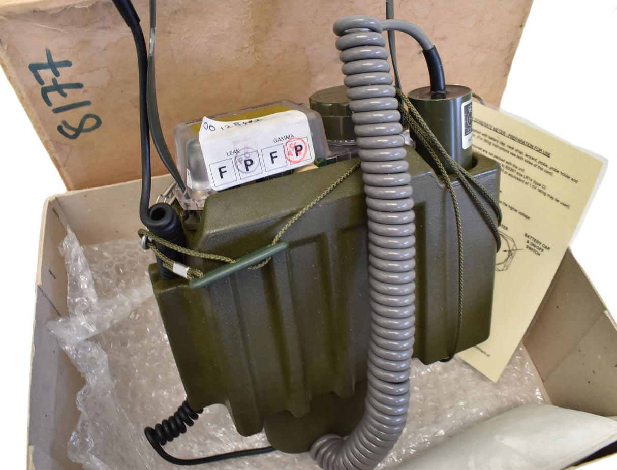 British Military PDRM82D Portable Dose Rate Meter Geiger Counter Radiation Detector