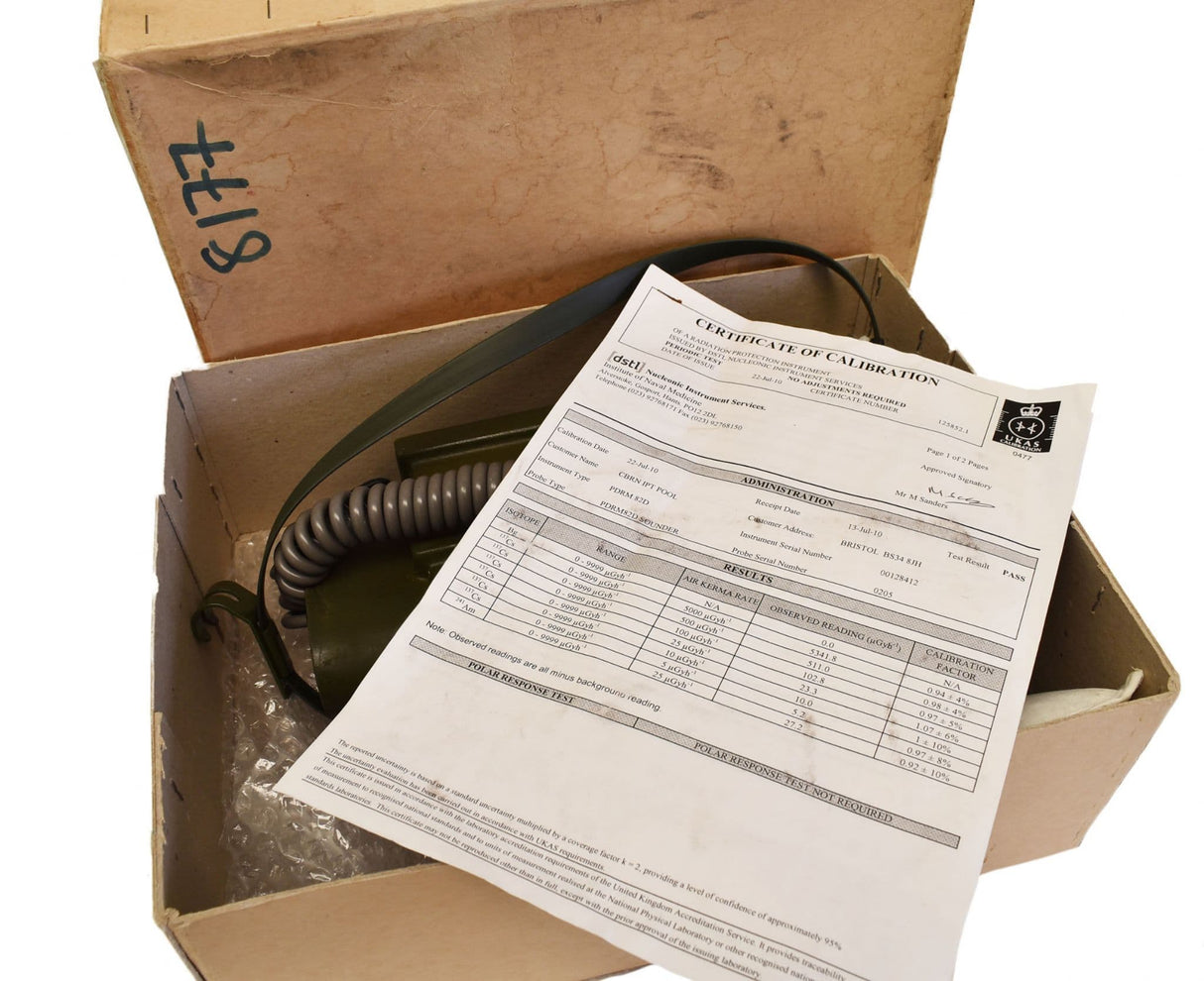 British Military PDRM82D Portable Dose Rate Meter Geiger Counter Radiation Detector