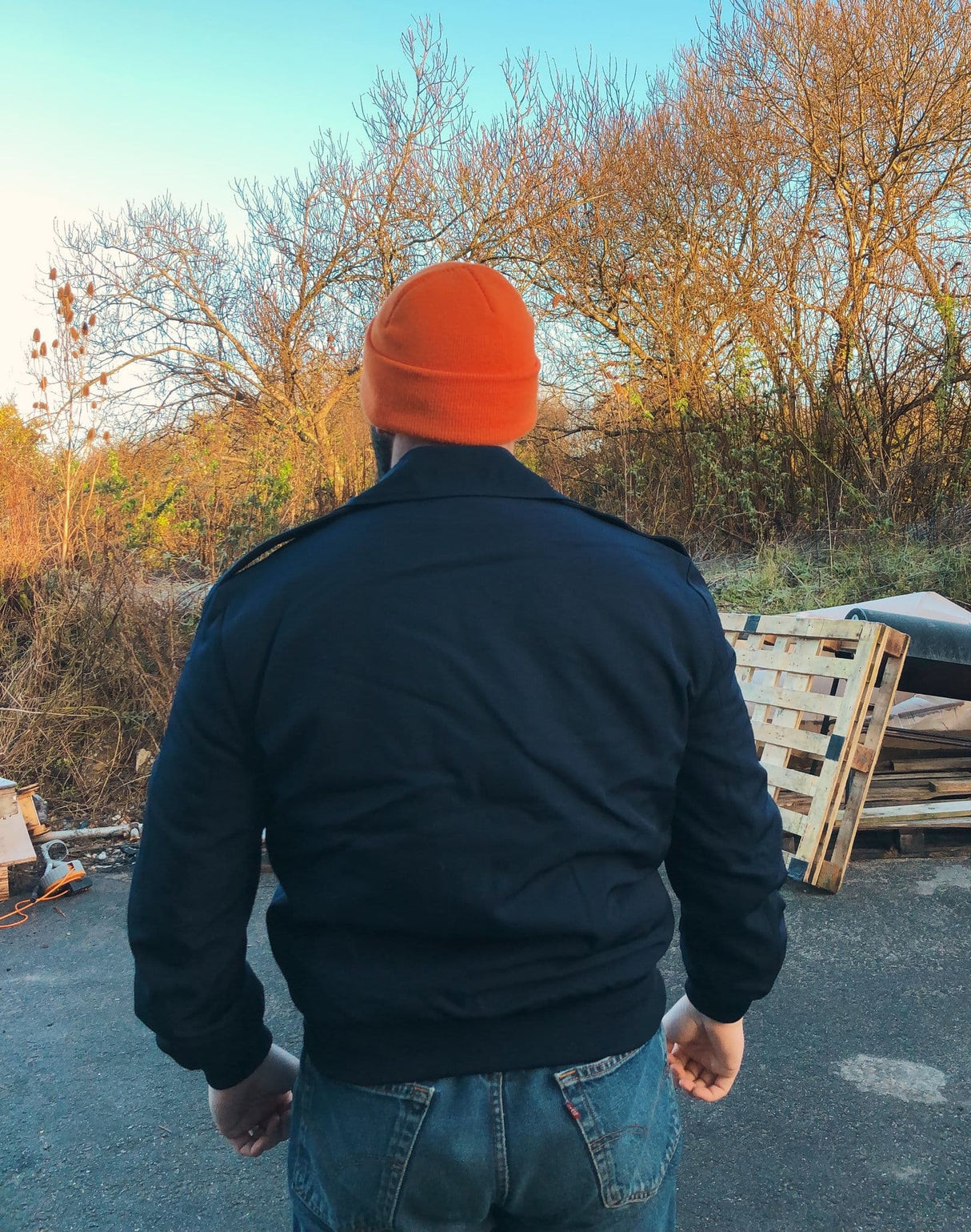 British Military Surplus Men's RAF Bomber Jacket - Navy Blue