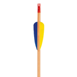 EK Archery Black Point Natural Wooden Feather Arrows 32" - Pack Of 3