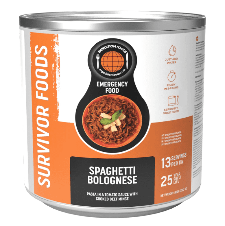 Expedition Foods Freeze Dried Meal Tin Spaghetti Bolognese - 13 Servings