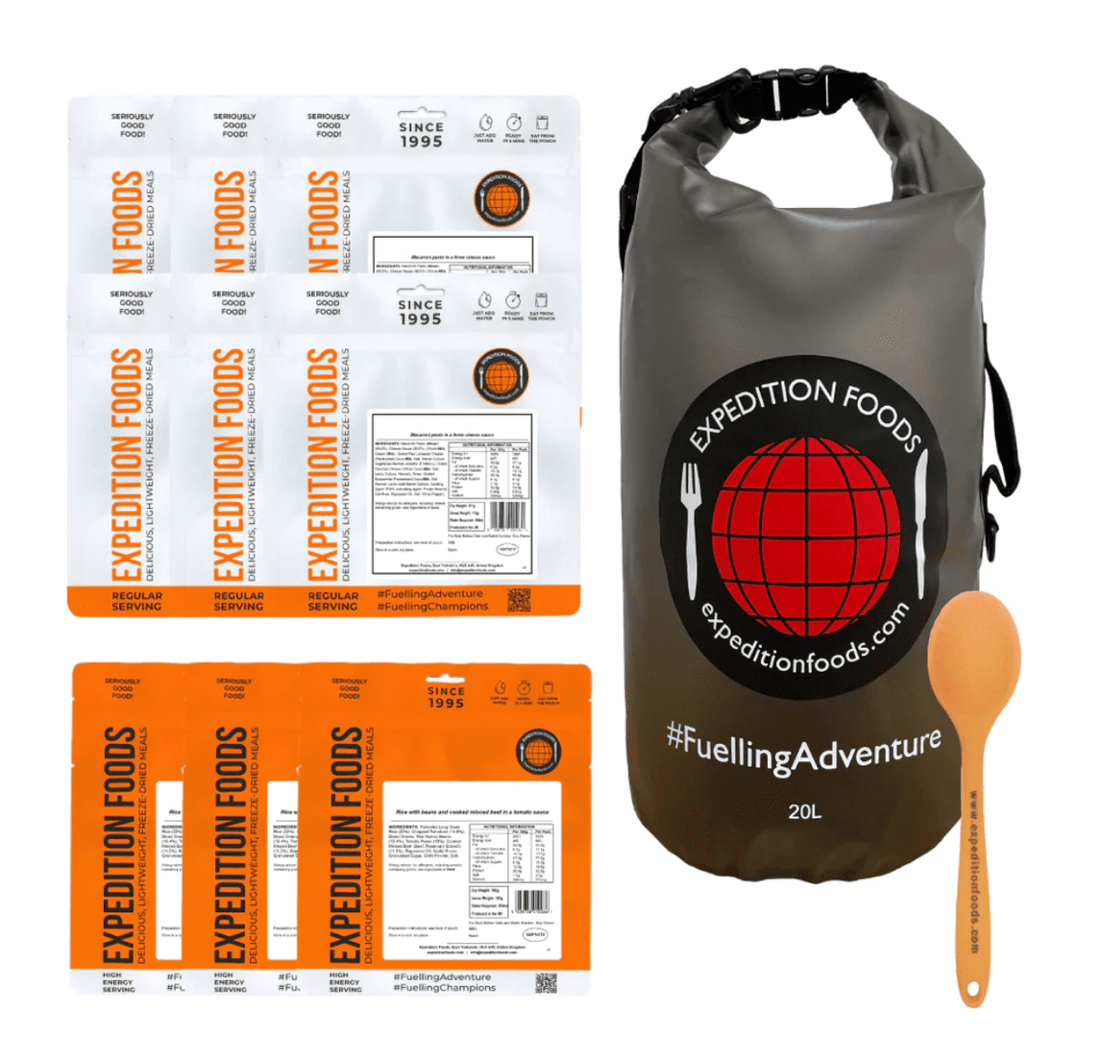 Expedition Foods Freeze Dried Meals Waterproof Meal Bag - 3 Days