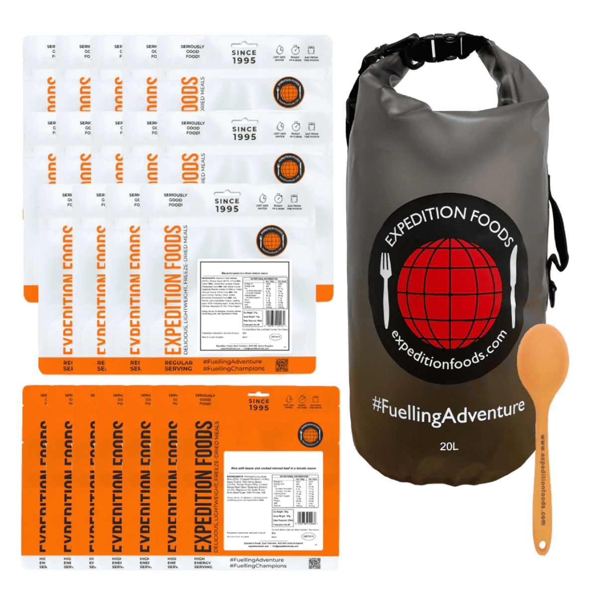 Expedition Foods Freeze Dried Meals Waterproof Meal Bag - 7 Days