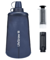LifeStraw Peak Series Collapsible Squeeze 1L Bottle With Filter - Mountain Blue