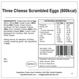 Expedition Foods Freeze Dried Meal Pouch - Three Cheese Scrambled Egg - Various Sizes