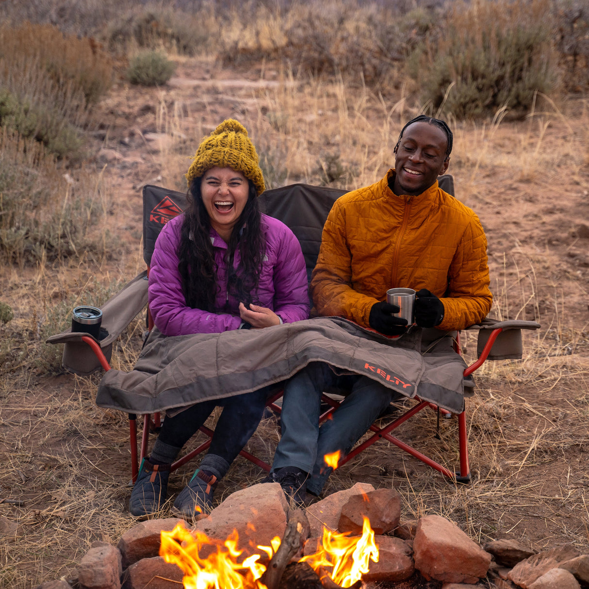 Kelty Low-Loveseat Double Camping Chair - Nest Bungee Cord/Beluga